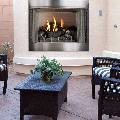 Empire Gas Fireplace Carol Rose 42" Premium Stainless Steel Harmony Burner REF102