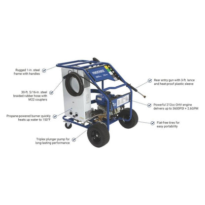 Powerhorse 3600 PSI Hot Water Pressure Washer