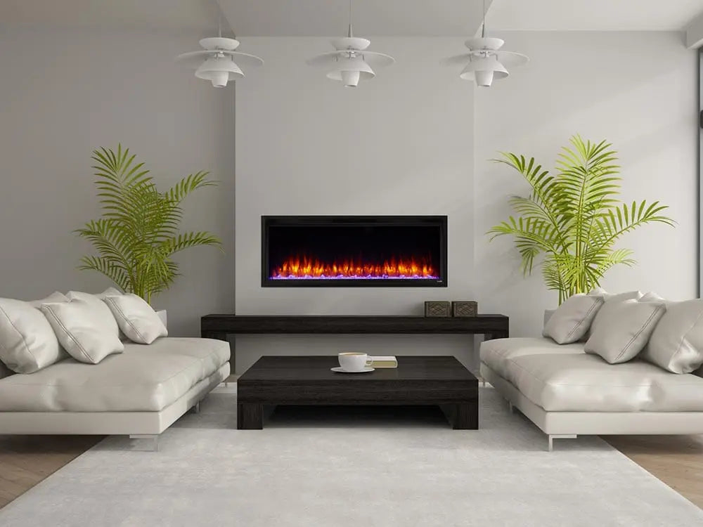 SimpliFire Built-In Electric Fireplace 50-in Allusion Platinum WM123