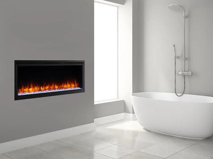 SimpliFire Built-In Electric Fireplace 50-in Allusion Platinum WM123