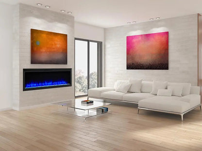 SimpliFire Built-In Electric Fireplace 60-in Allusion Platinum WM60