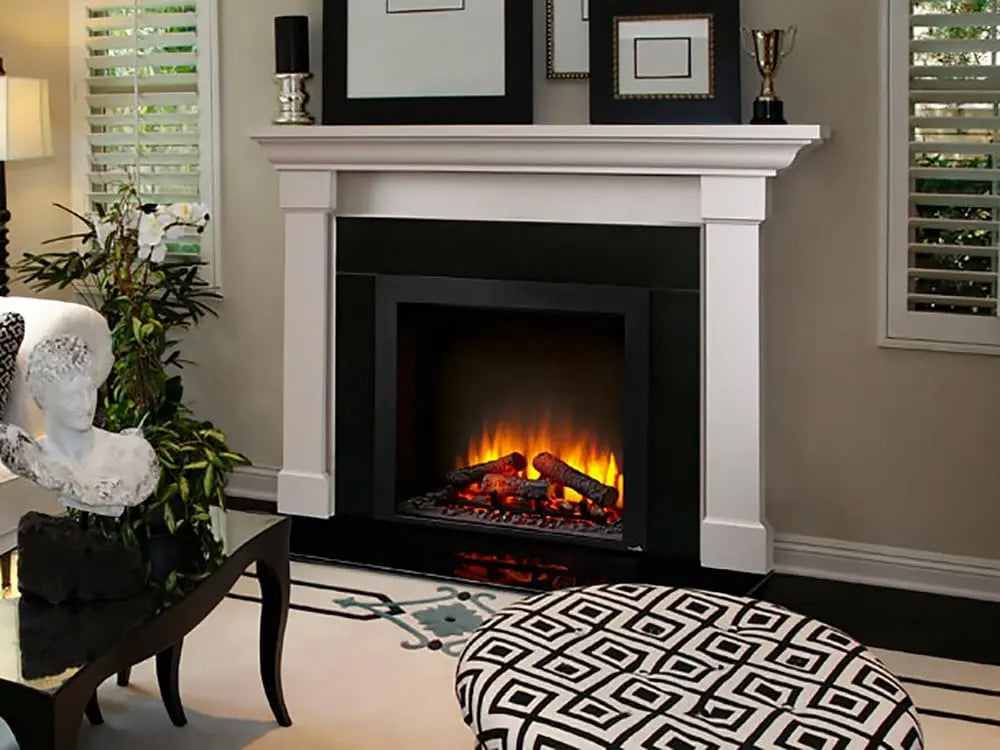 SimpliFire Built-In Electric Fireplace 30-In W/ Trim Kit SF30BIEPK