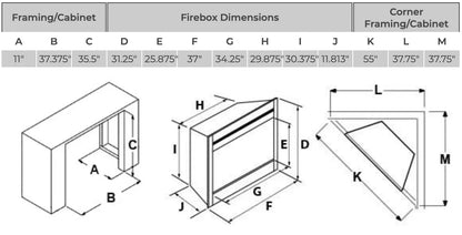 SimpliFire Built-In Electric Fireplace 36-In