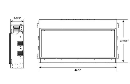 SimpliFire Built-In Electric Fireplace 43-in Scion SF43Scion