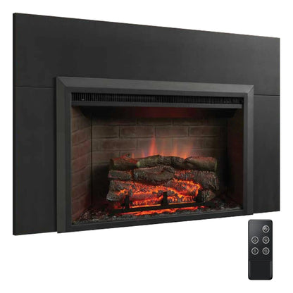 SimpliFire Built-In Electric Fireplace Insert 32-In Large Surround Trim SF32