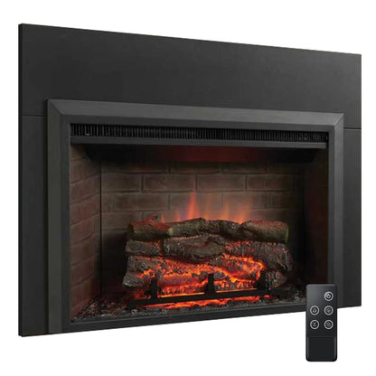 SimpliFire Built-In Electric Fireplace Insert 32-In with Small Surround Trim SF32ST