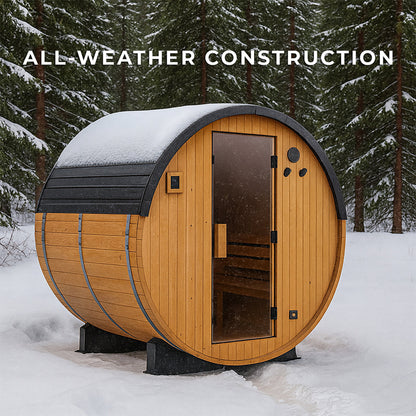 Paxton Outdoor Barrel Sauna – 2-4 Person