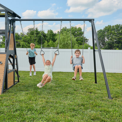Atlas Steel Swing Set with Tube Slide