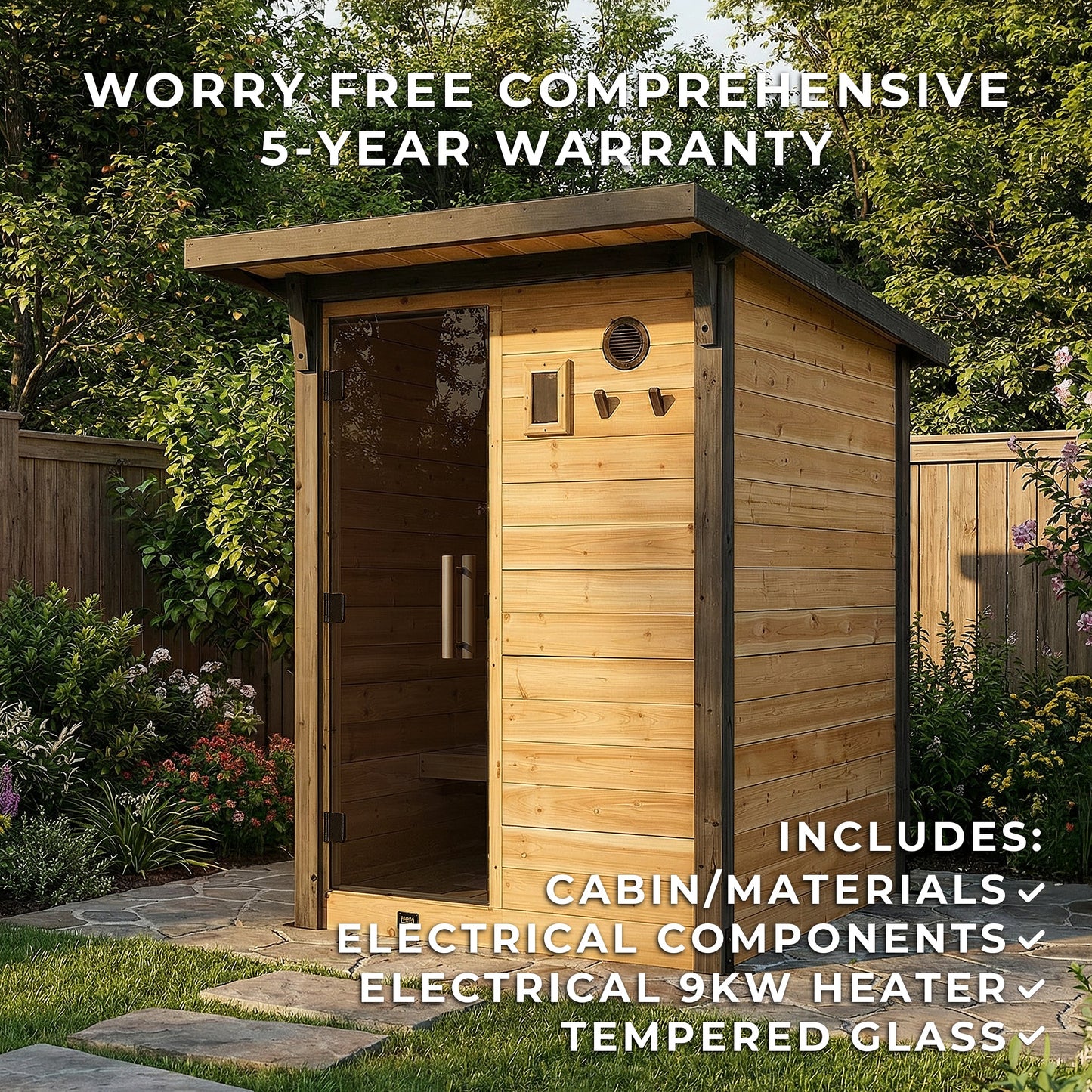 Bennett Outdoor Cabin Sauna – 2-4 Person
