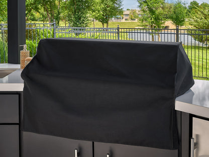 Edgemont Cove | Curved Outdoor Kitchen with Built-In Grill, Griddle & Pizza Oven