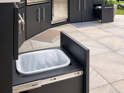 Edgemont Cove | Curved Outdoor Kitchen with Built-In Grill, Griddle & Pizza Oven