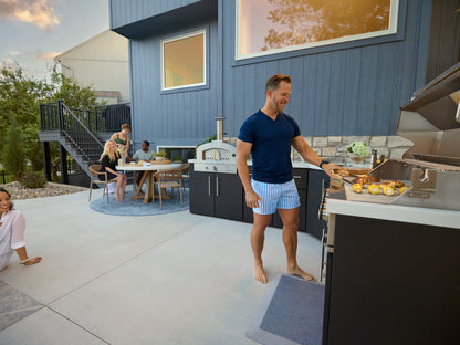 Emory | Corner Outdoor Kitchen Island with Built-In Grill & Griddle