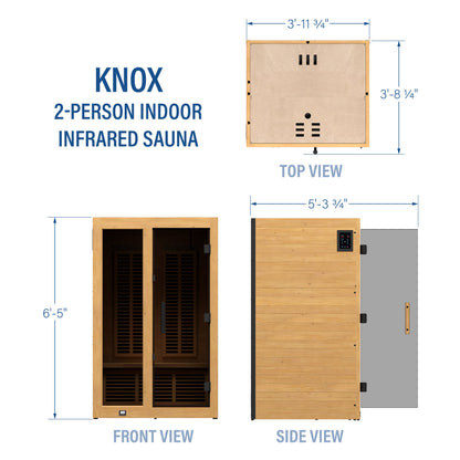 Knox Indoor Infrared Sauna – 2 Person