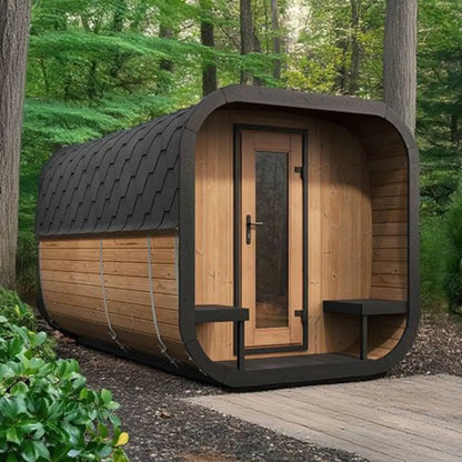 SaunaLife Cube-Series Model CL12GCPCP Outdoor Sauna |AQVINA World