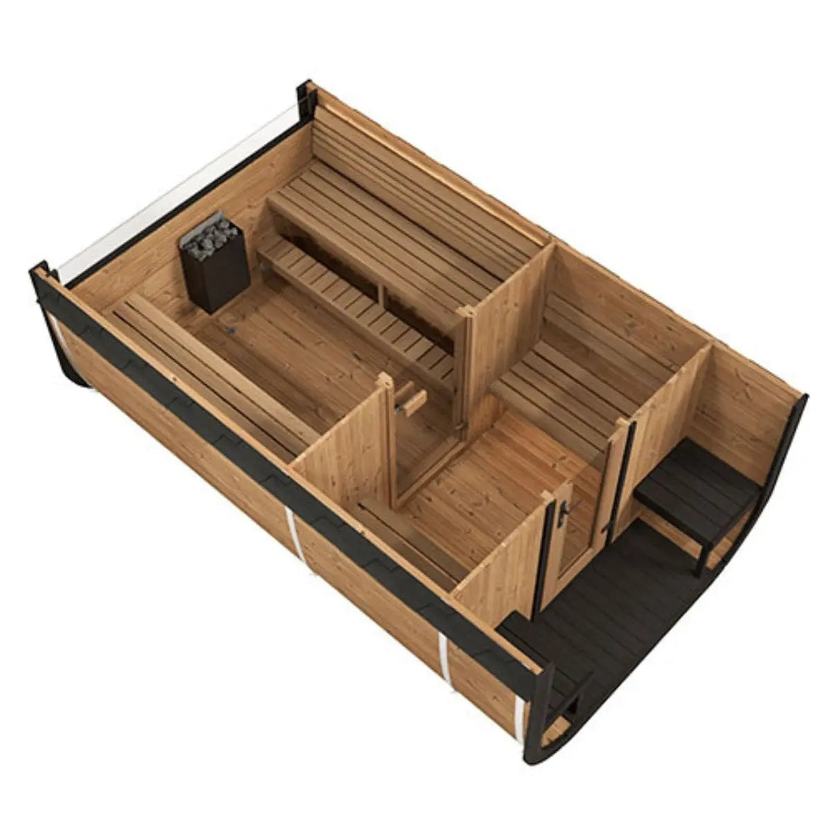 SaunaLife Cube-Series Model CL12GCPCP Outdoor Sauna |AQVINA World