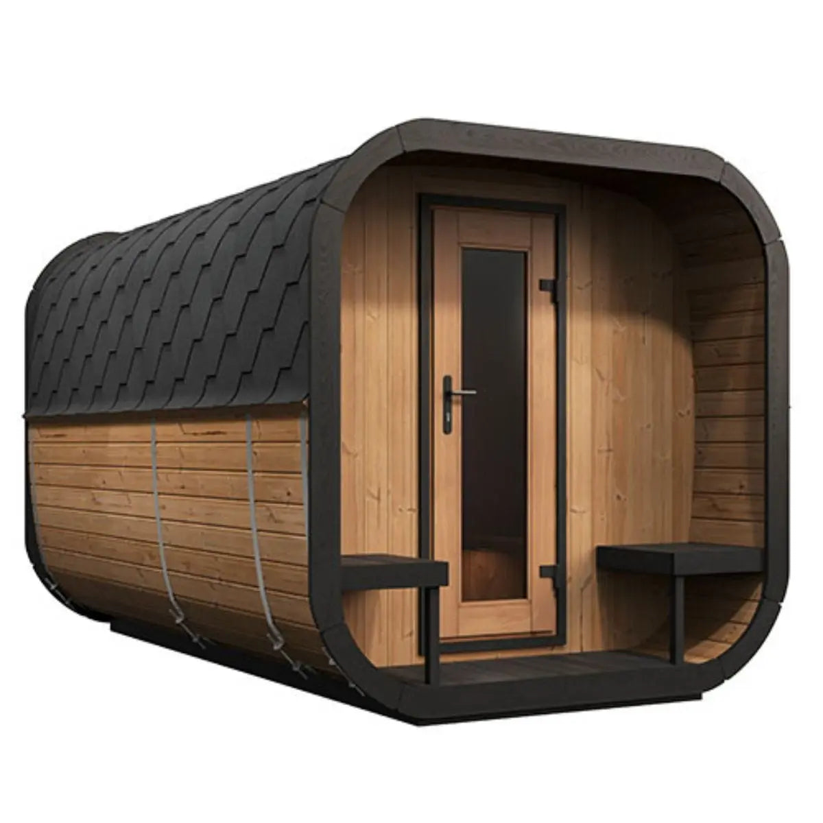 SaunaLife Cube-Series Model CL12GCPCP Outdoor Sauna |AQVINA World