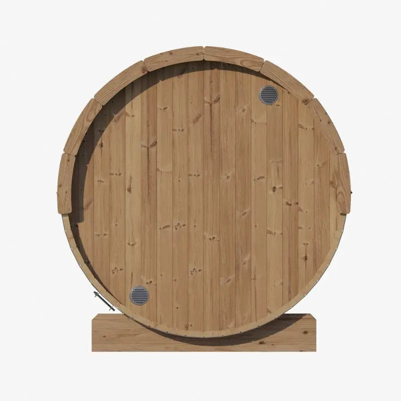 SaunaLife 4-Person Panoramic Outdoor Barrel Sauna Model E7G | AQVINA World
