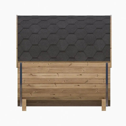 SaunaLife 4-Person Panoramic Outdoor Barrel Sauna Model E7G | AQVINA World
