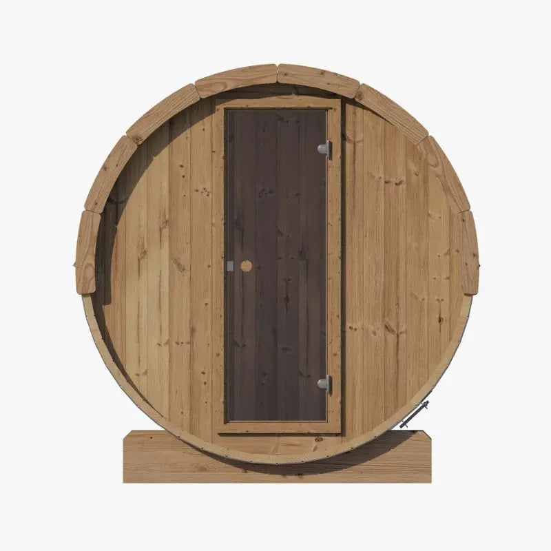 SaunaLife 6-Person Outdoor Barrel Sauna Model E8 | AQVINA World