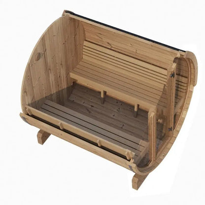 SaunaLife Model E8G 6-Person Outdoor Barrel Sauna | AQVINA World