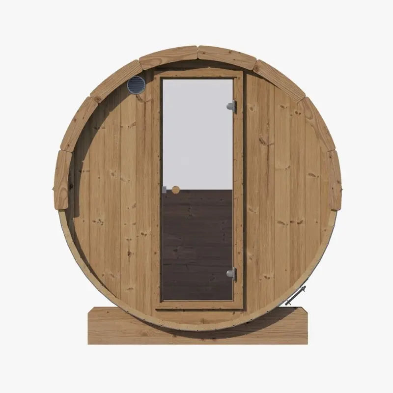 SaunaLife Model E8W 6-Person Outdoor Barrel Sauna | AQVINA World