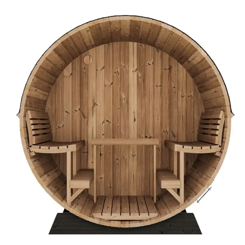 SaunaLife Model EE8G 6-Person Outdoor Barrel Sauna | AQVINA World