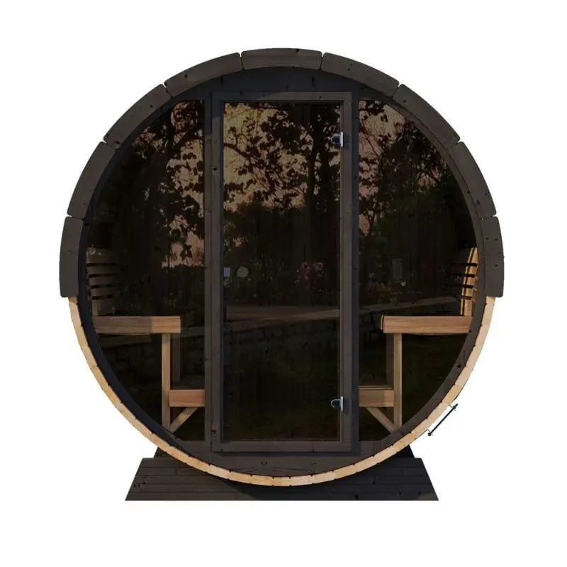 SaunaLife Model EE8G 6-Person Outdoor Barrel Sauna | AQVINA World