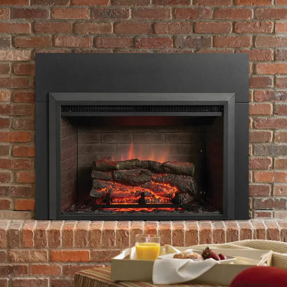 SimpliFire Built-In Electric Fireplace Insert 32-In with Small Surround Trim SF32ST