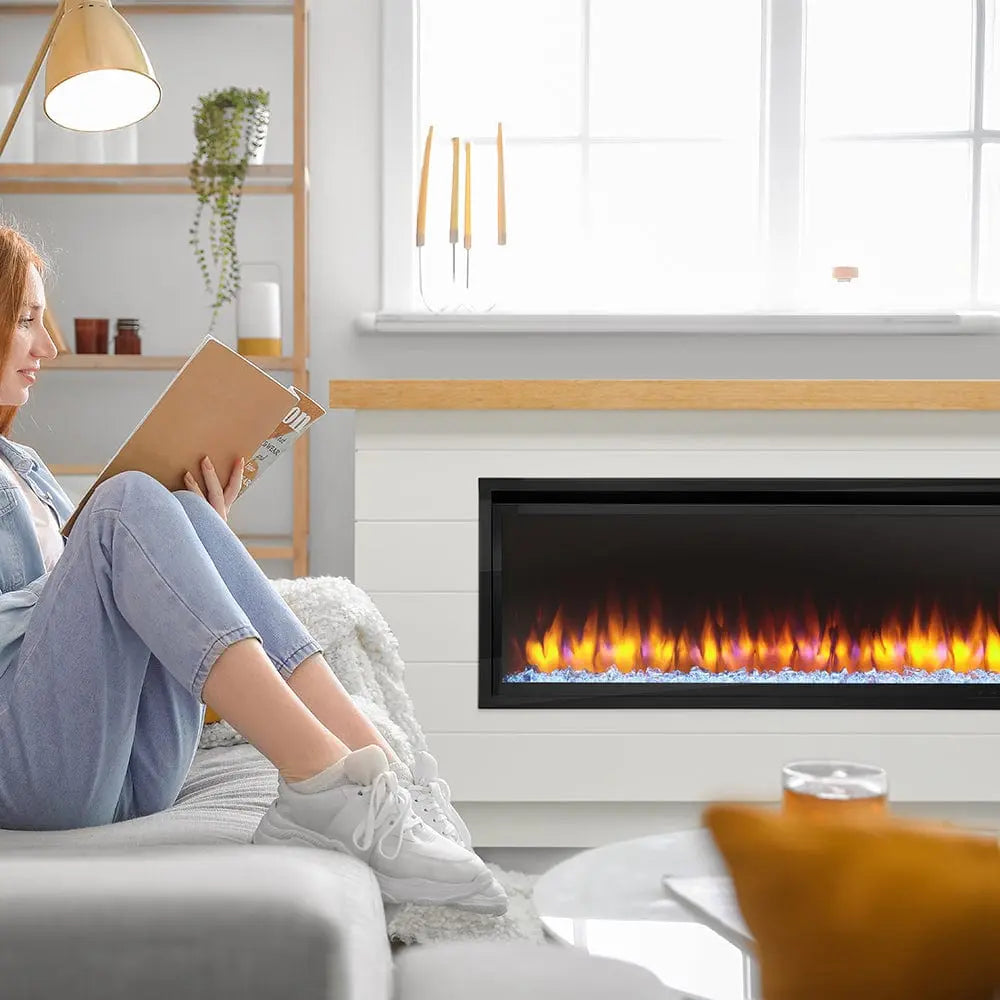 SimpliFire Electric Fireplace Mantel Package Boyd Modern Farmhouse EFMP123