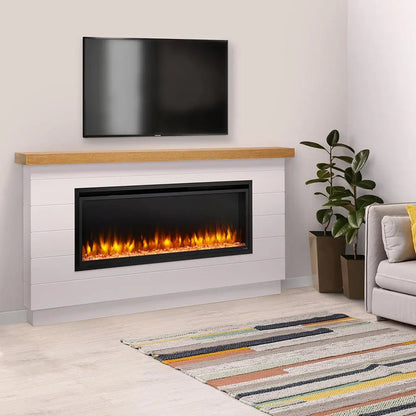 SimpliFire Electric Fireplace Mantel Package Boyd Modern Farmhouse EFMP123