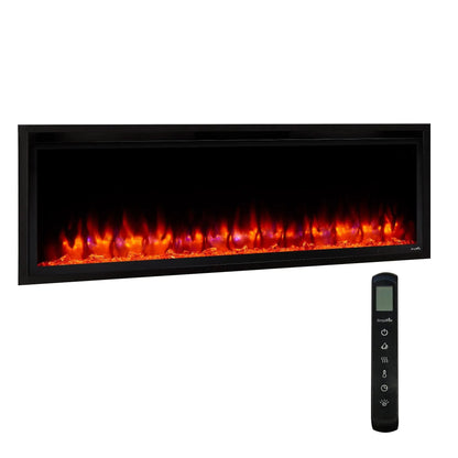 SimpliFire Built-In Electric Fireplace 50-in Allusion Platinum WM123