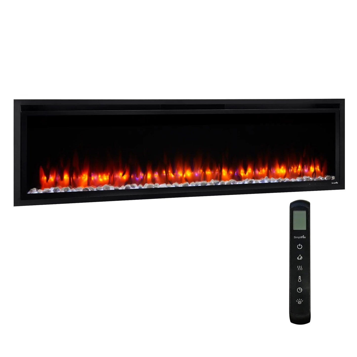 SimpliFire Built-In Electric Fireplace 60-in Allusion Platinum WM60