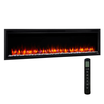 SimpliFire Built-In Electric Fireplace 60-in Allusion Platinum WM60