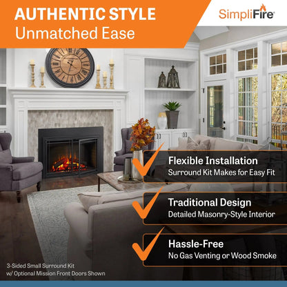 SimpliFire Built-In Electric Fireplace Insert 30-In SF30