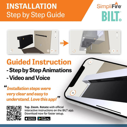 SimpliFire Wall Mount Electric Fireplace Format Floating Mantel SimpliFireFormatFMWM100