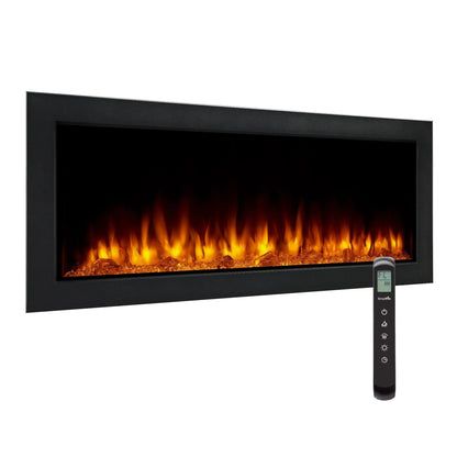 SimpliFire Built-In Electric Fireplace 43-in Forum Outdoor