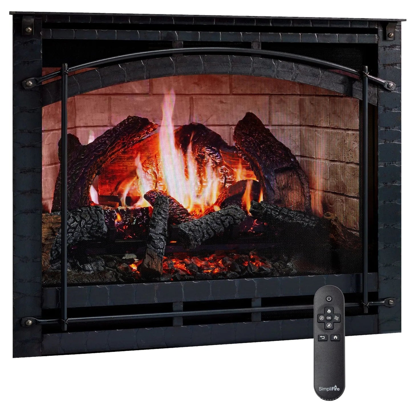 SimpliFire Built-In Electric Fireplace Inception 36-in Chateau Forge SF-36CF