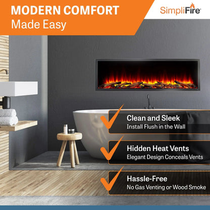 SimpliFire Built-In Electric Fireplace 55-in Scion SF55Scion