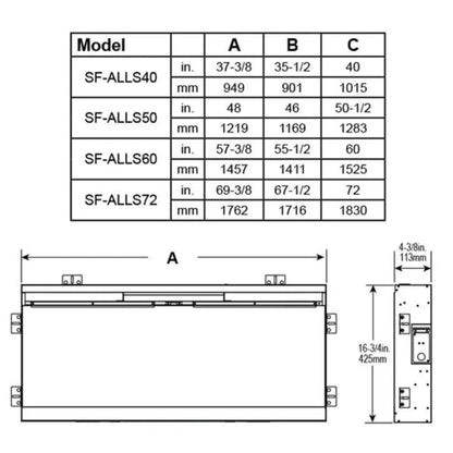 SimpliFire Built-In Electric Fireplace 40-in Allusion Slim LF40