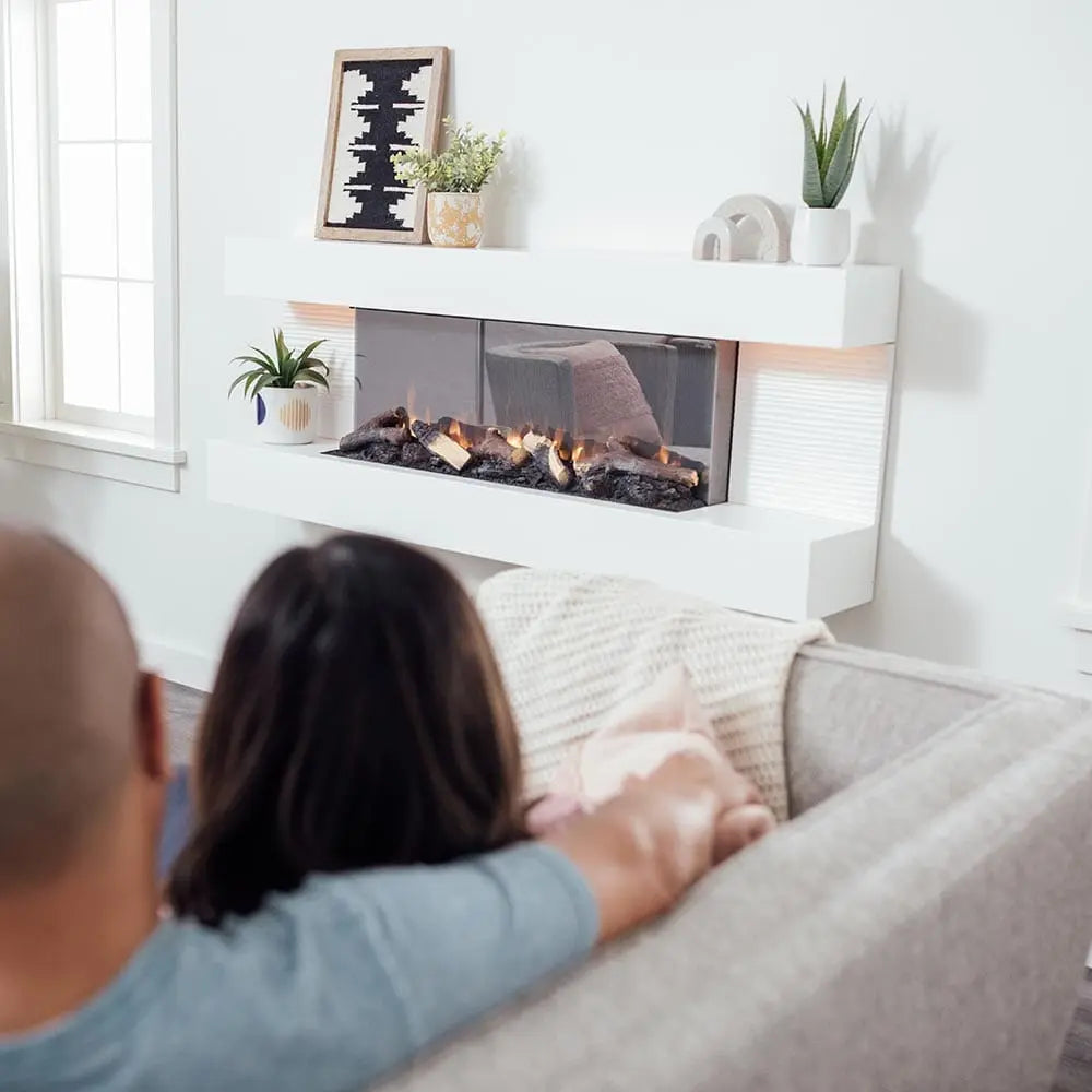 SimpliFire Wall Mount Electric Fireplace Format Floating Mantel SimpliFireFormatFMWM100