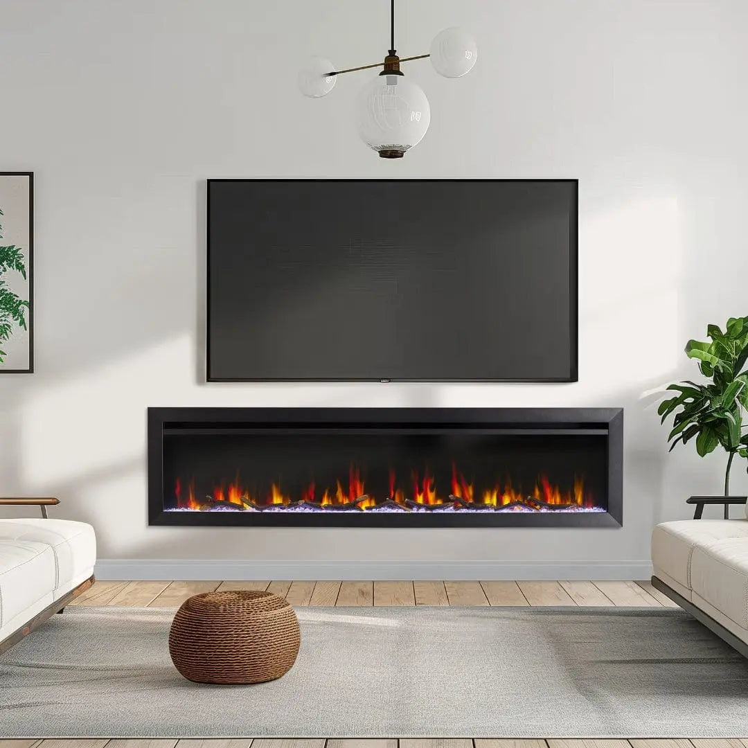 SimpliFire Built-In Electric Fireplace 72-in Allusion Slim LF072