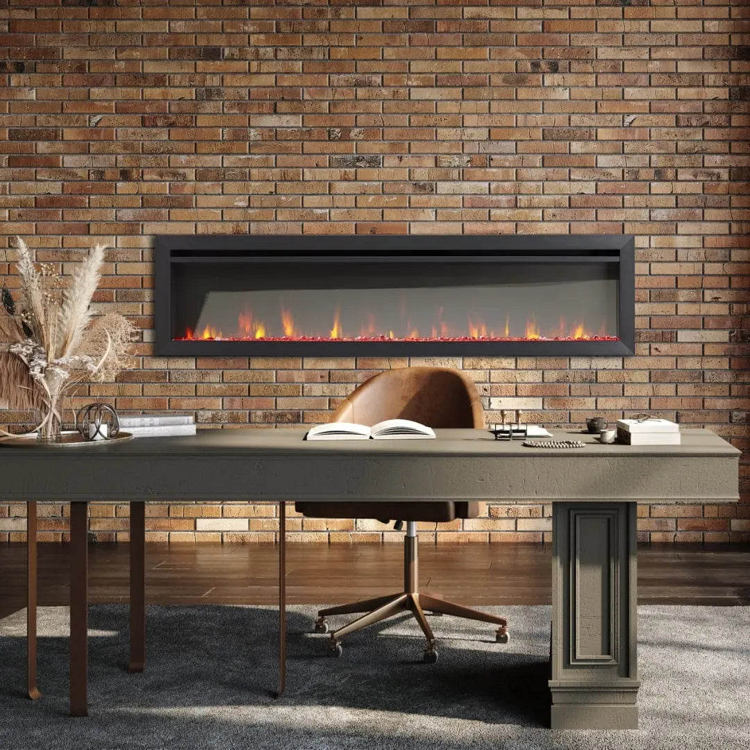 SimpliFire Built-In Electric Fireplace 72-in Allusion Slim LF072