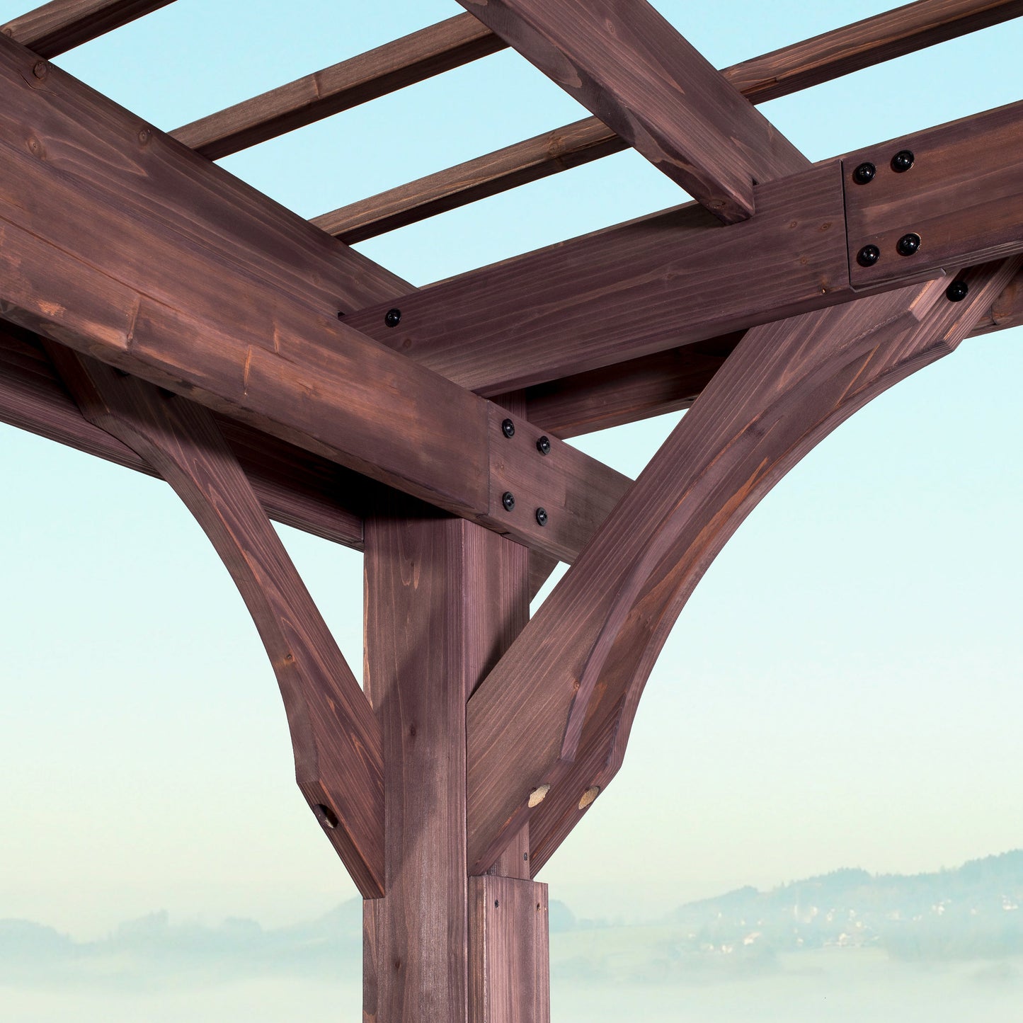 14x10 Somerville Pergola - Walnut Stain