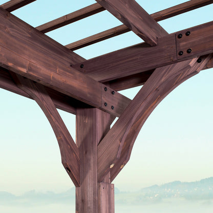 14x10 Somerville Pergola - Walnut Stain