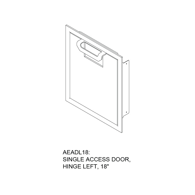 Aspire By Hestan 18" Hinged Right With Single Access Door - AEADR18