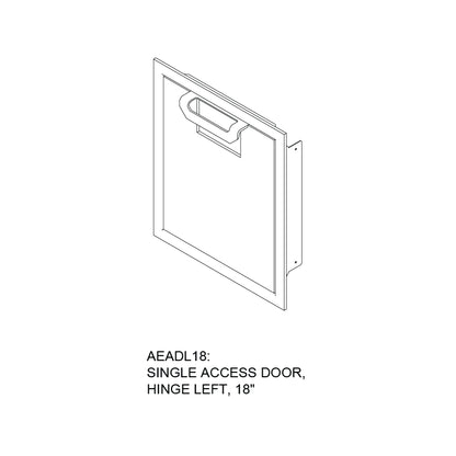 Aspire By Hestan 18" Hinged Right With Single Access Door - AEADR18