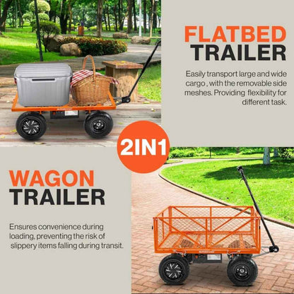 SuperHandy Electric Assist Garden Cart - 440 lbs