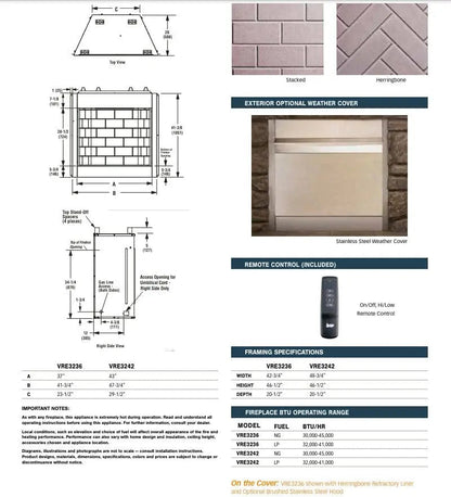Superior Gas Fireplace 36-Inch VRE3236