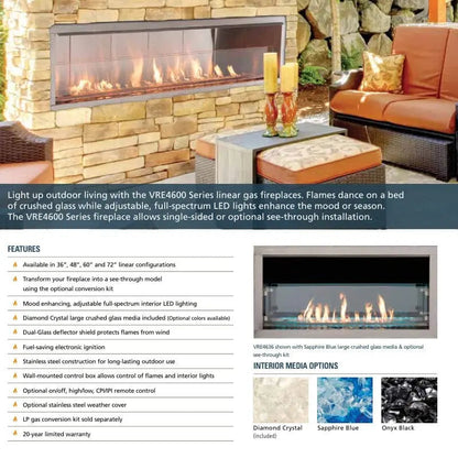 Superior Gas Fireplace 60-Inch VRE4660