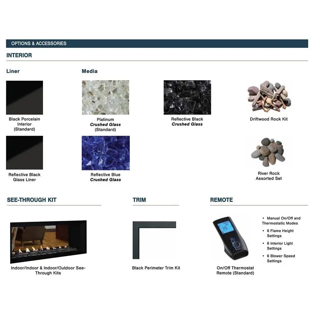 Superior Gas Fireplace VRL6048 48-Inch Linear Electronic Ignition Vent-Free Remote Included